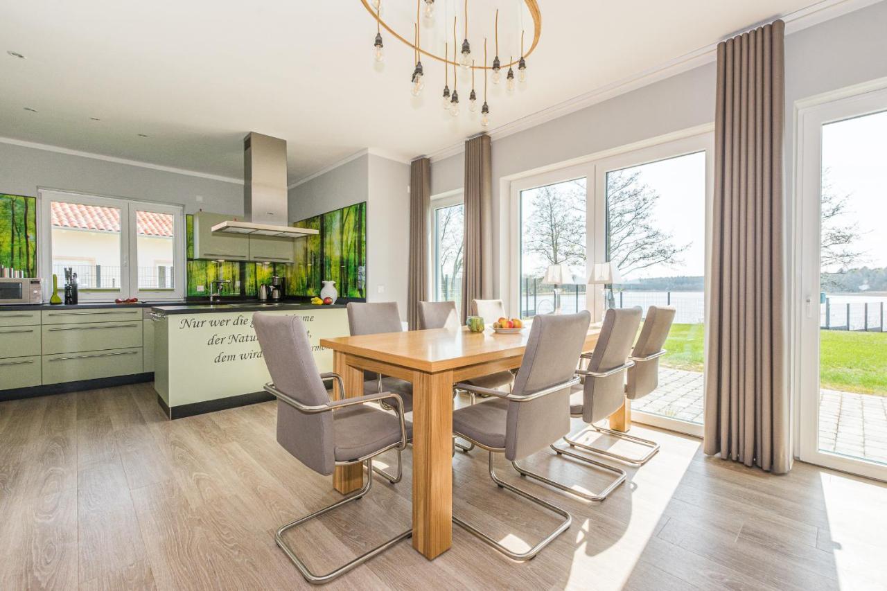 Luxus-See-Domizil Mit Sauna, Kamin Und Boot-130 Qm Fuer 6 Personen Krakow am See Dış mekan fotoğraf